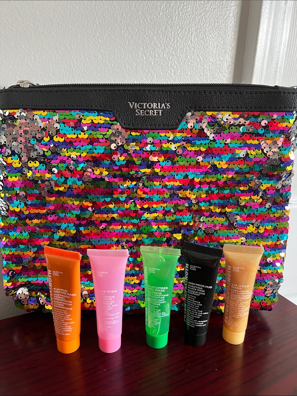 Peter Thomas Roth Mini Facial Mask Set with Sequin Cosmetic Bag